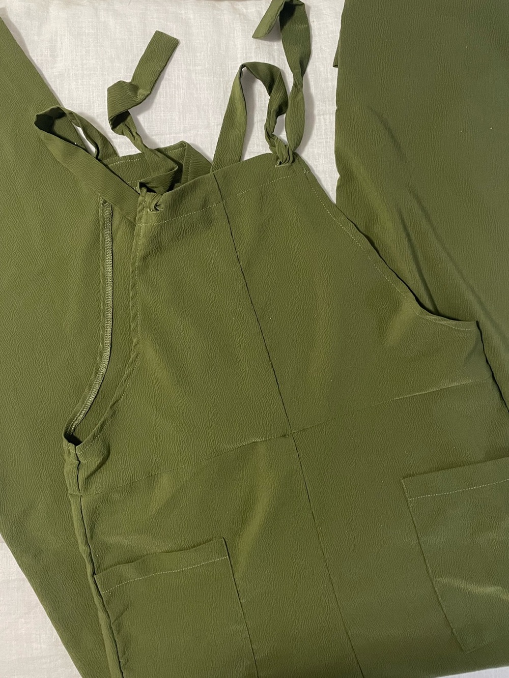 Olive Green Tie-Strap Jumpsuit